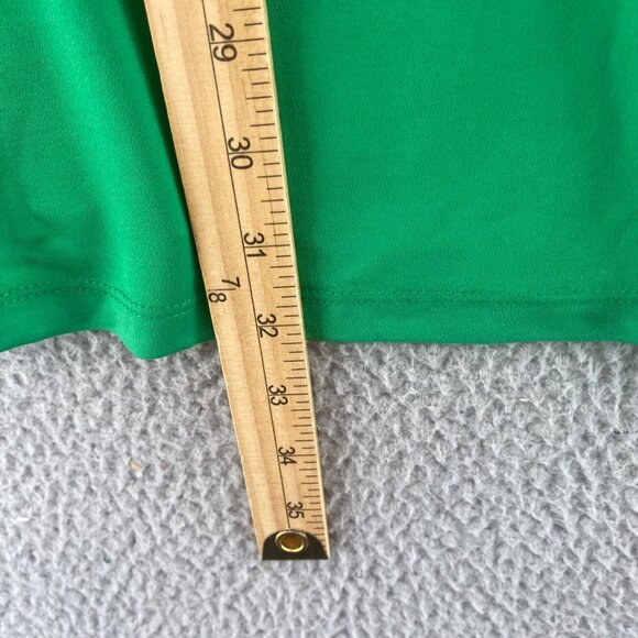 Susan Graver Top Womens 5X Plus Green Modern Essentials Liquid Knit Pullover 3/4 - Picture 8 of 9